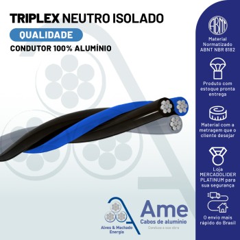 Cabo Aluminio Triplex 10mm